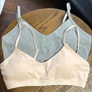 Girls large SO padded bra - Cream and Gray